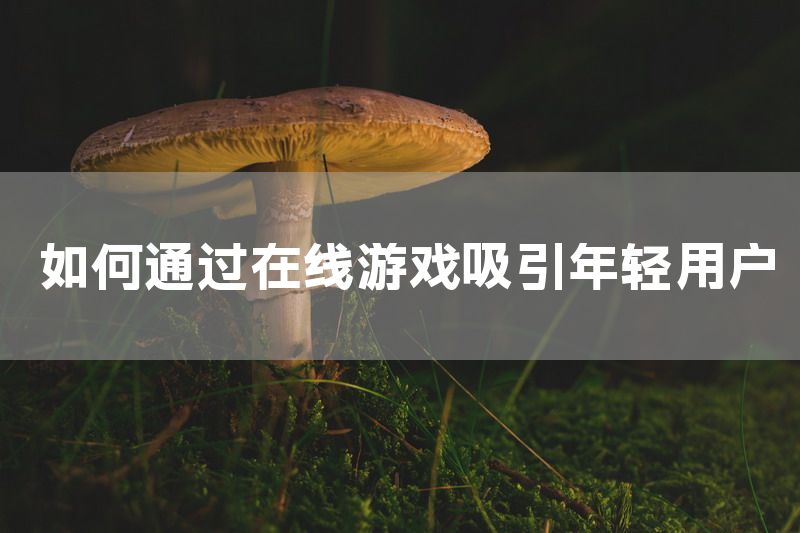 如何通过在线游戏吸引年轻用户