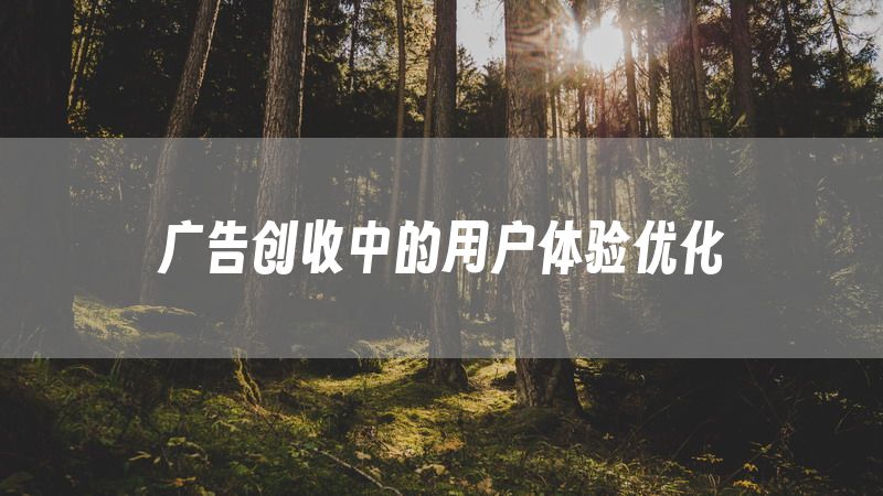 广告创收中的用户体验优化