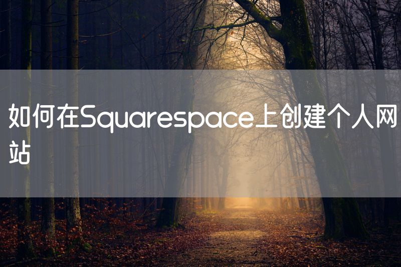 如何在Squarespace上创建个人网站