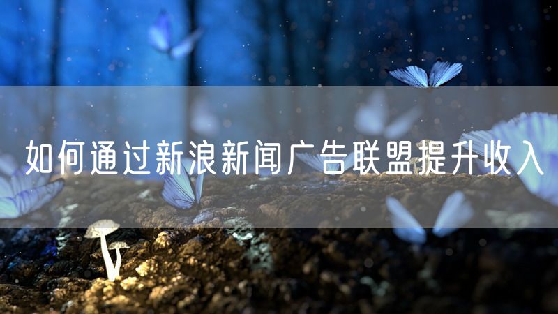 如何通过新浪新闻广告联盟提升收入