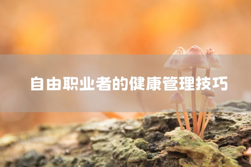 自由职业者的健康管理技巧