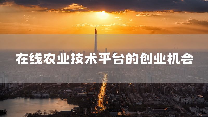 在线农业技术平台的创业机会