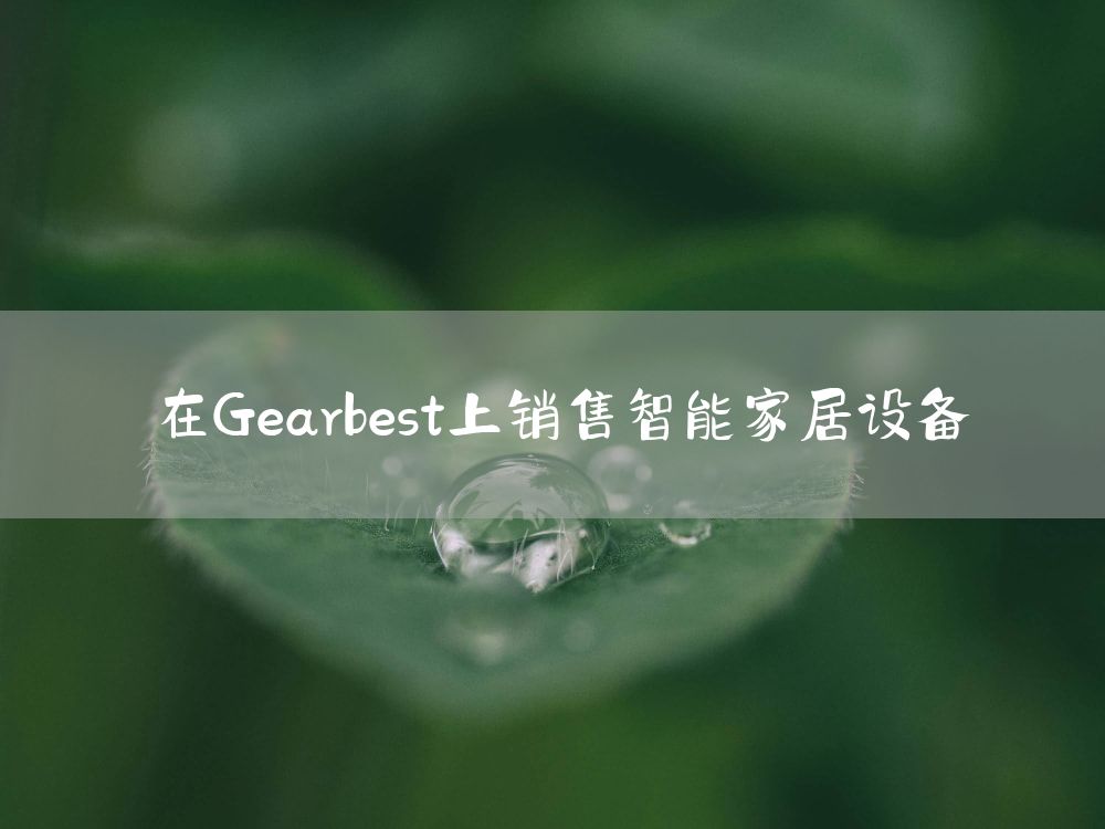 在Gearbest上销售智能家居设备