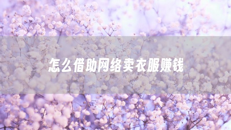 怎么借助网络卖衣服赚钱