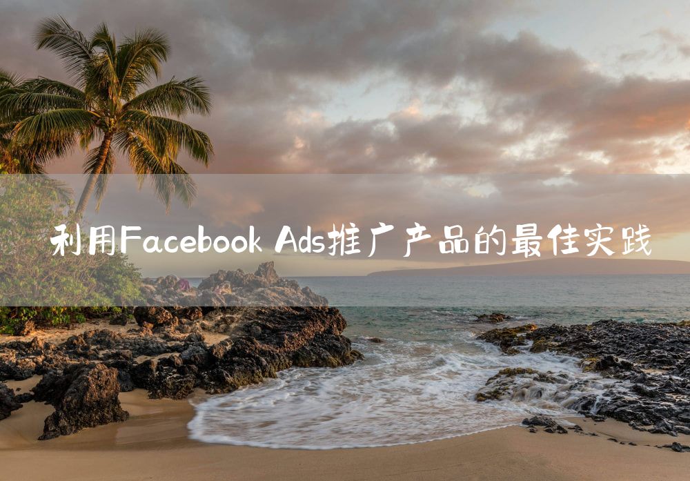 利用Facebook Ads推广产品的最佳实践