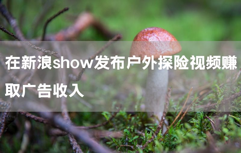 在新浪show发布户外探险视频赚取广告收入