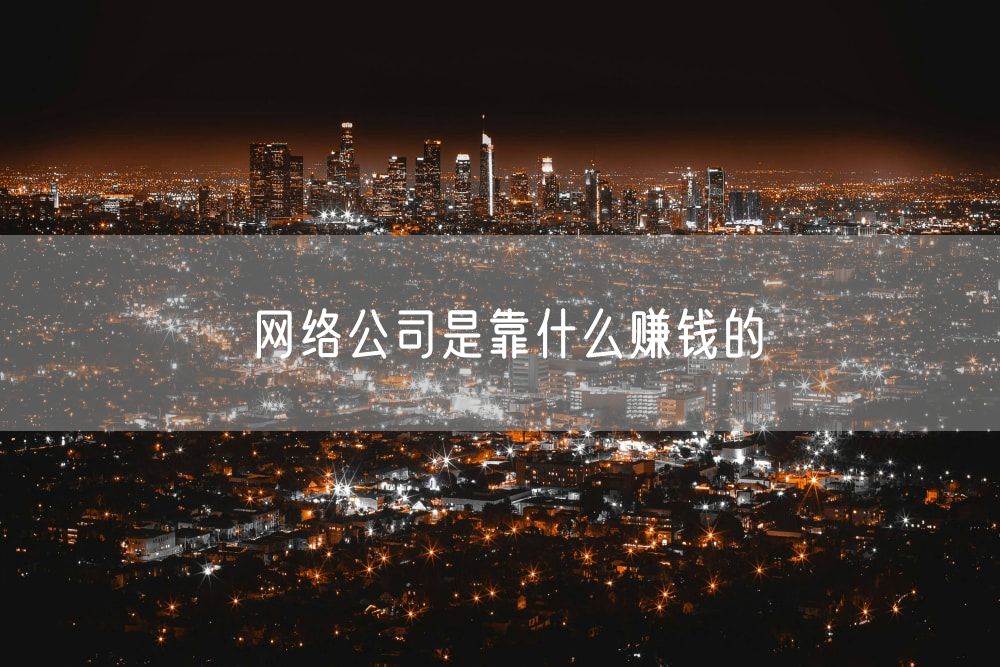 网络公司是靠什么赚钱的