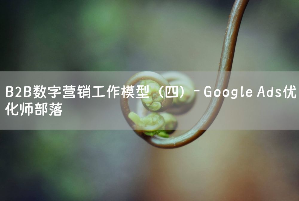 B2B数字营销工作模型（四）- Google Ads优化师部落