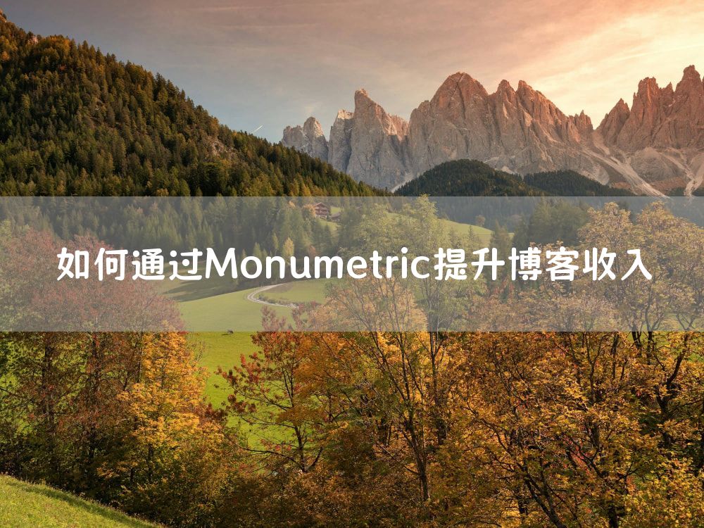 如何通过Monumetric提升博客收入