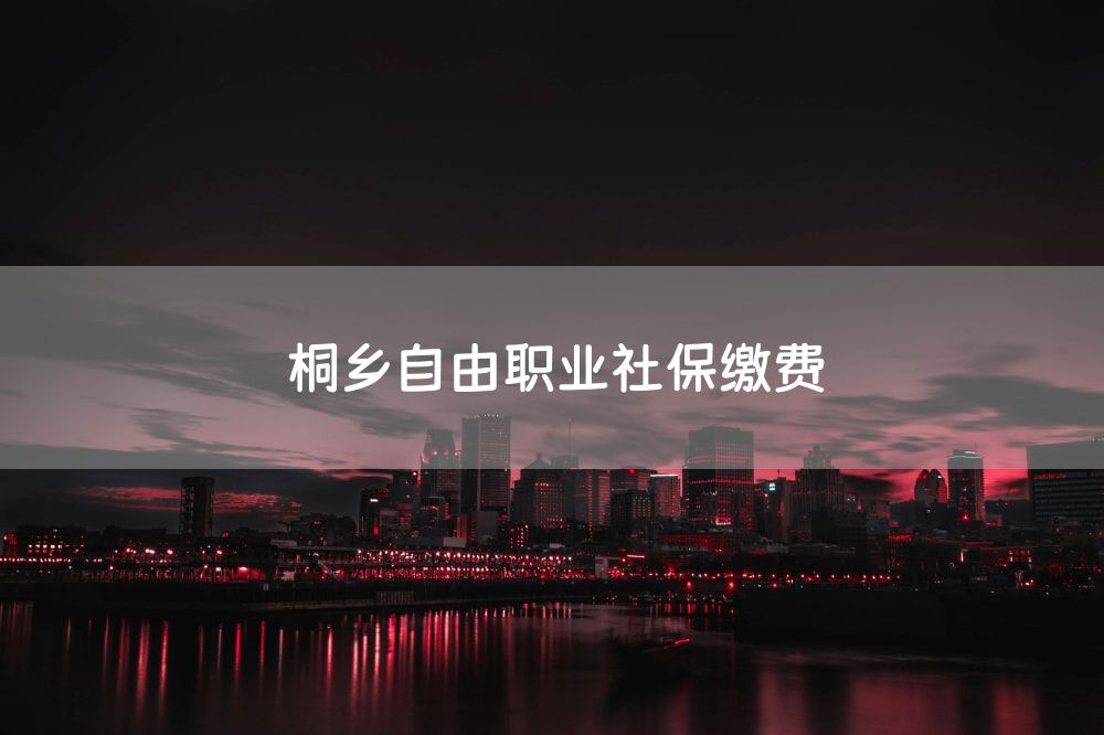 桐乡自由职业社保缴费