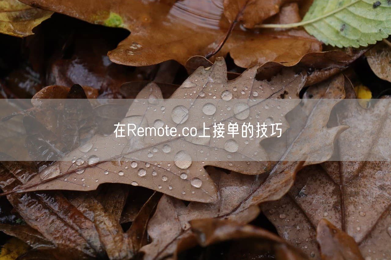 在Remote.co上接单的技巧