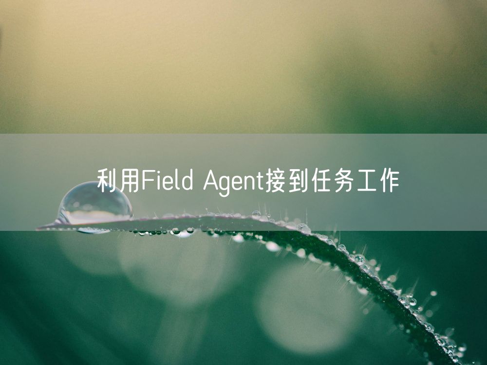 利用Field Agent接到任务工作