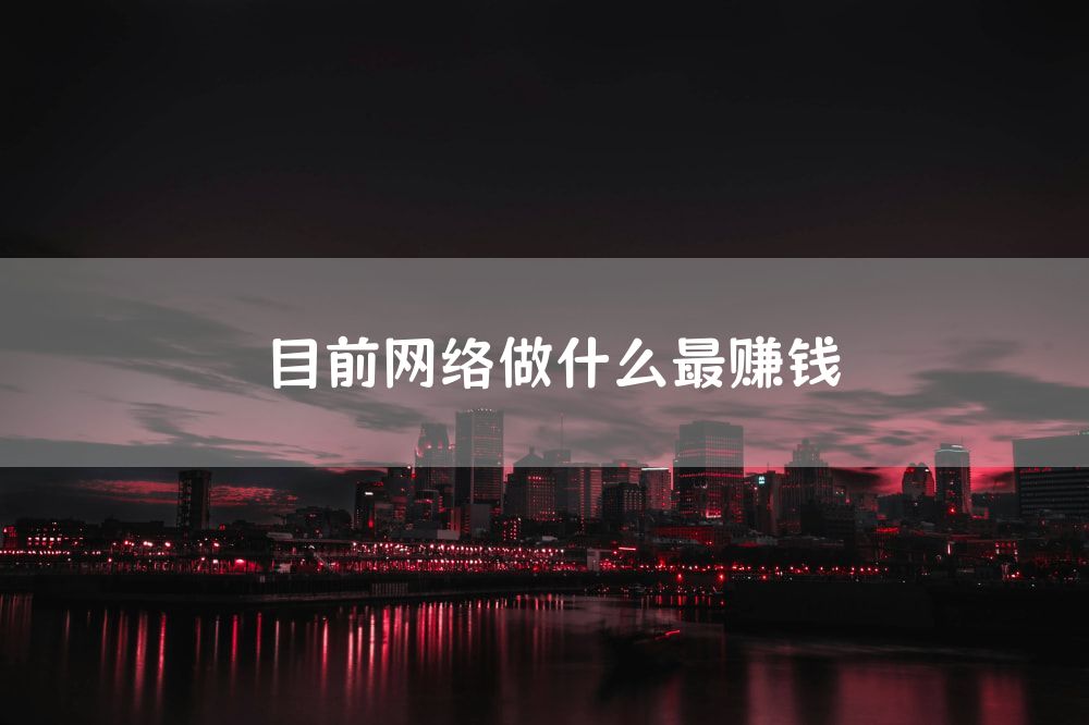 目前网络做什么最赚钱