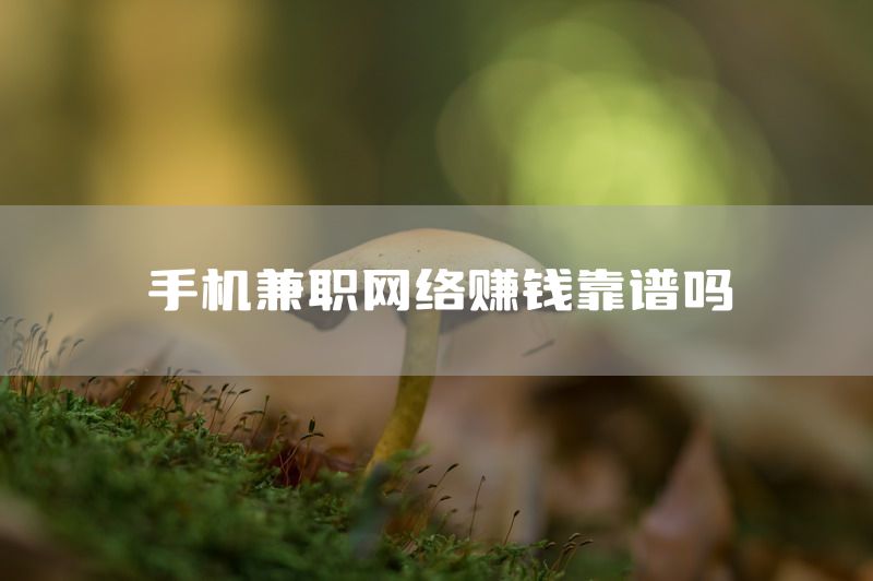 手机兼职网络赚钱靠谱吗