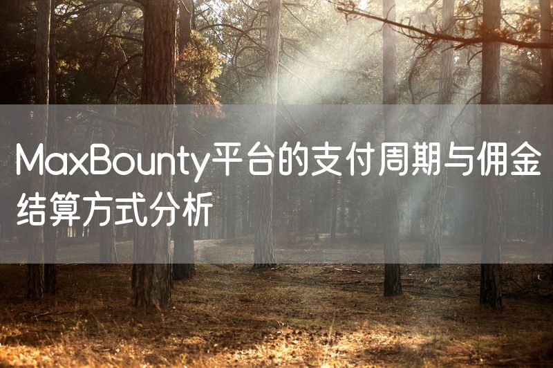 MaxBounty平台的支付周期与佣金结算方式分析