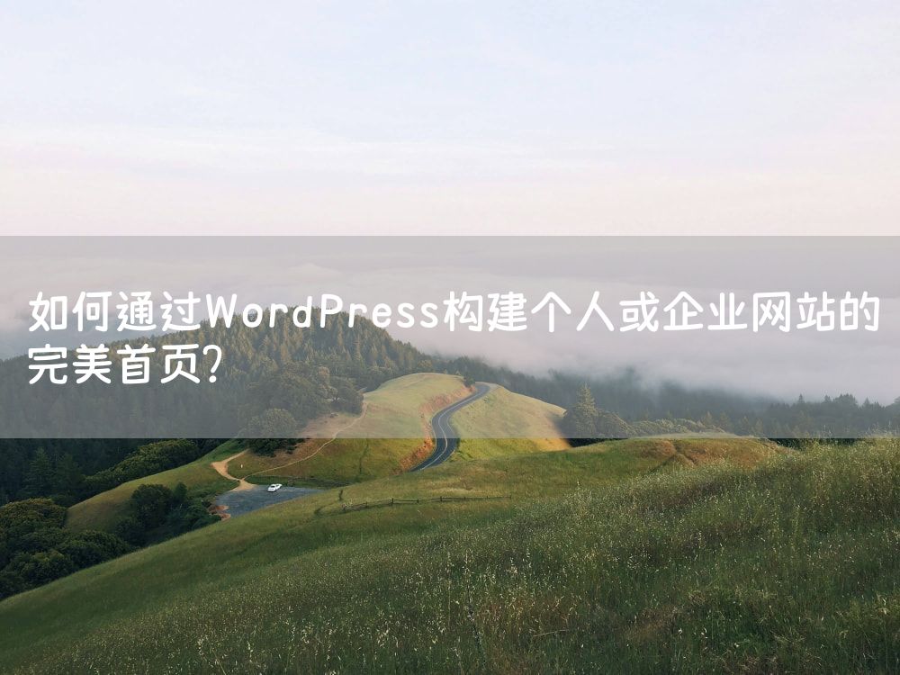 如何通过WordPress构建个人或企业网站的完美首页？