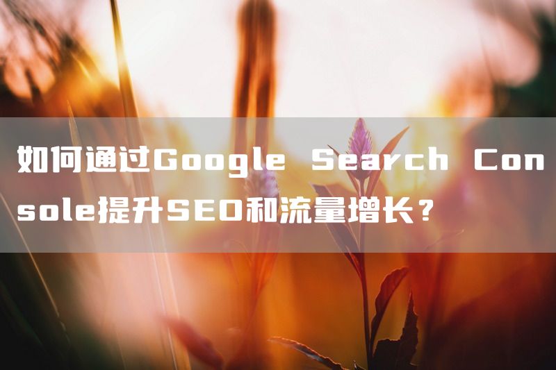 如何通过Google Search Console提升SEO和流量增长？