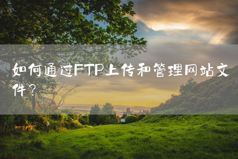 如何通过FTP上传和管理网站文件？