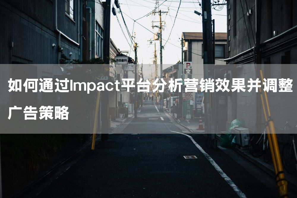 如何通过Impact平台分析营销效果并调整广告策略