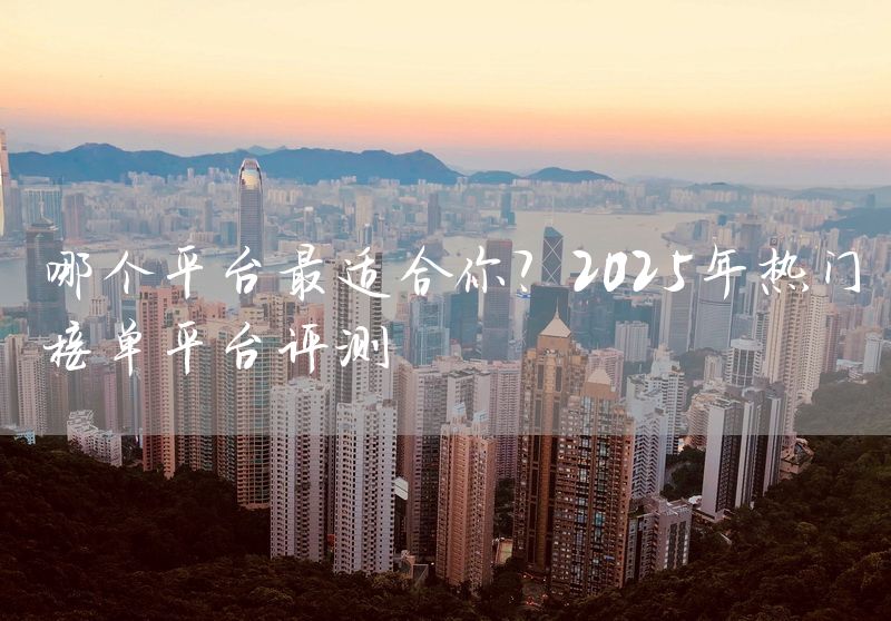 哪个平台最适合你？2025年热门接单平台评测